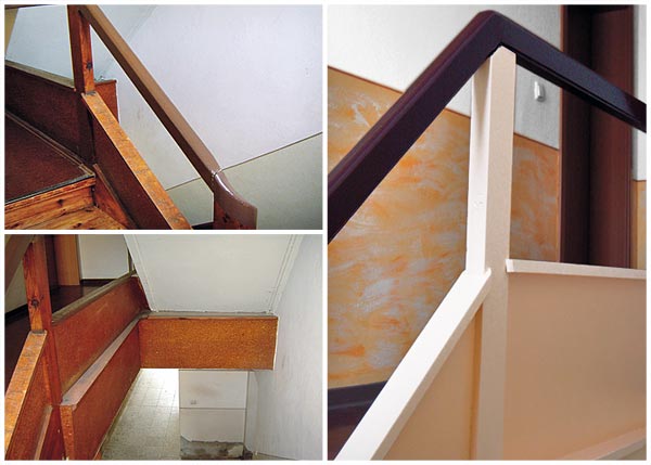 Renovierung eines Treppenhauses - vorher und nachher