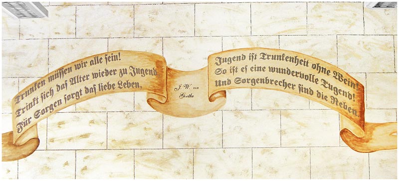 Wandgestaltung - Schriftband mit einem Vers von Goethe